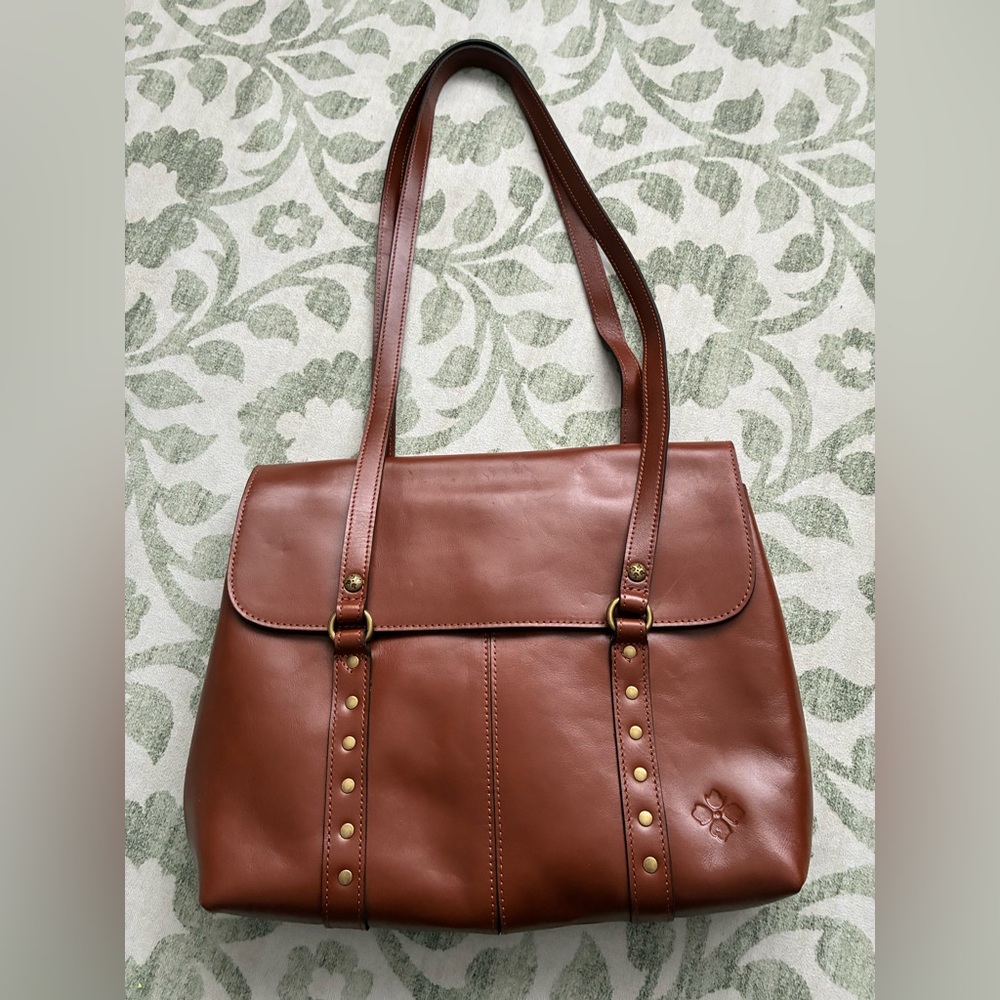 PATRICIA NASH Tan Heritage Leather Amersham Multi Pocket Messenger Bag